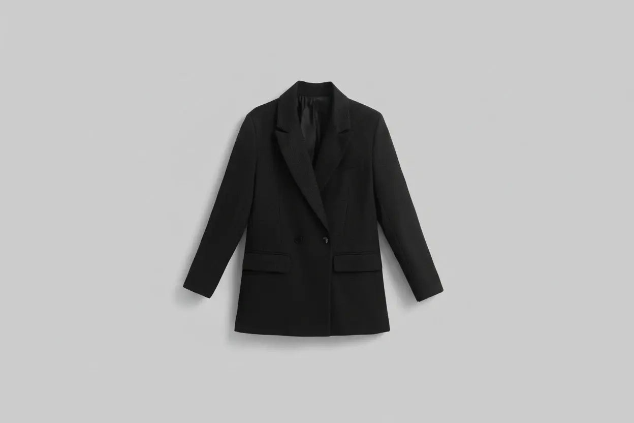 Women Fashion Double Breasted Loose Fitting Blazer Coat Vintage Long Sleeve Pockets Female Outerwear Chic Veste Femme Luminara