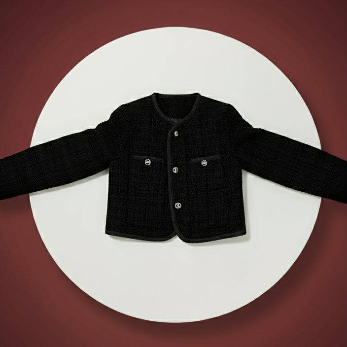 Women’s Short Winter Puffer Coat – Chanel-Inspired Style, Elegant Red, Down-Filled, 2025 Winter Fashion