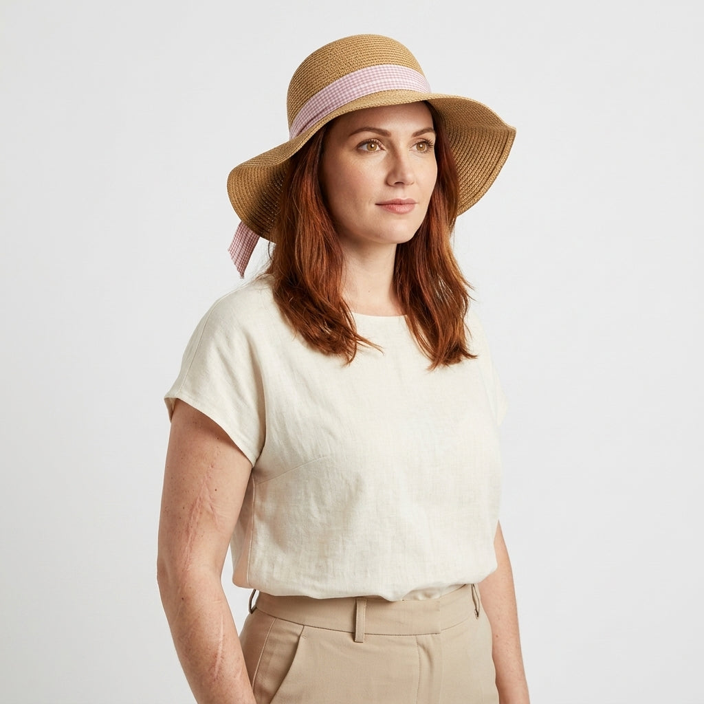 Elegant Summer Sun Hat – Wide Brim Straw Hat for Women