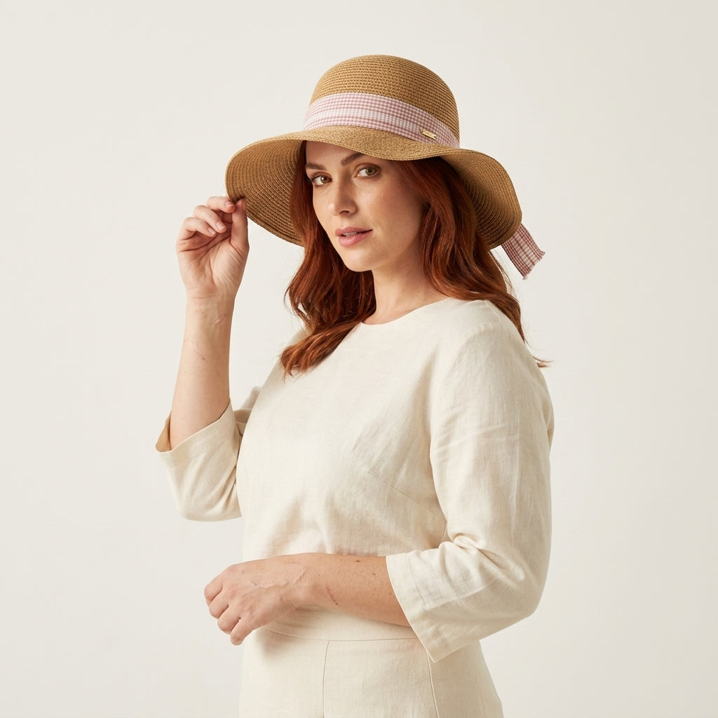 Elegant Summer Sun Hat – Wide Brim Straw Hat for Women