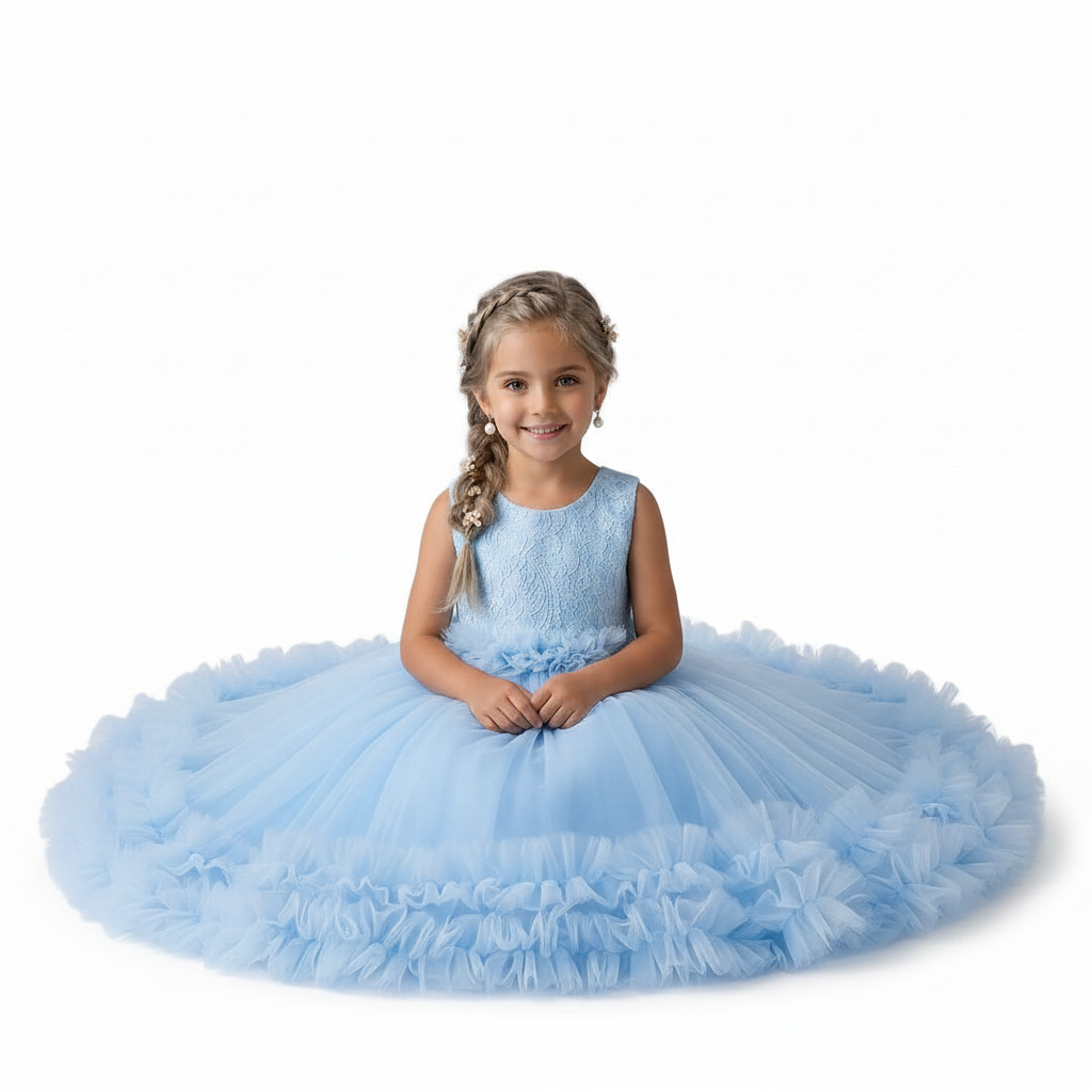 Girls Princess Dress – Elegant Party & Wedding Dress for Kids