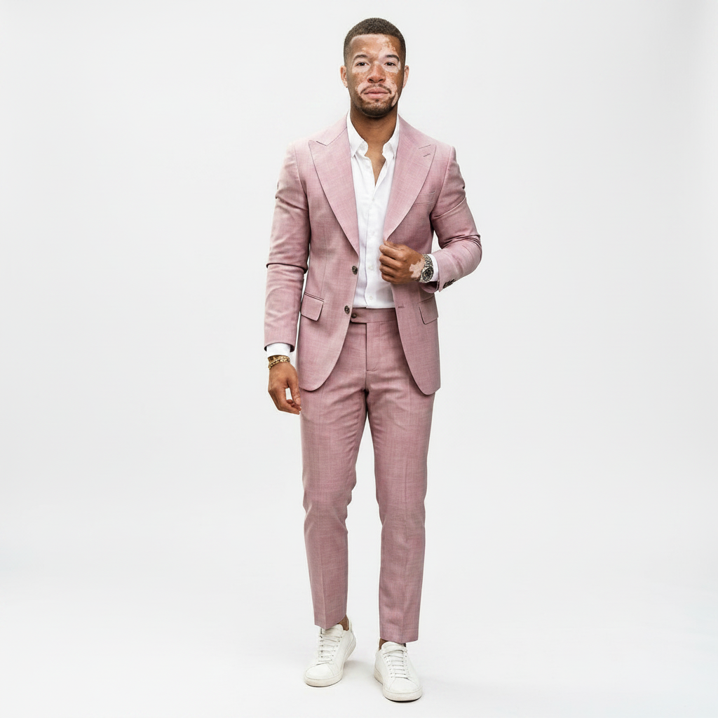 Men’s 2-Piece Linen Suit Slim Fit – Summer Wedding & Outdoor Formal Suit