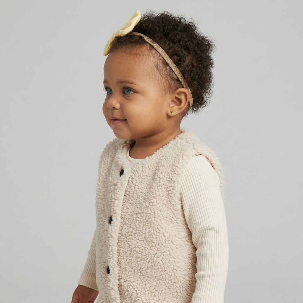Baby & Kids Teddy Fleece Vest – Sleeveless Autumn Jacket