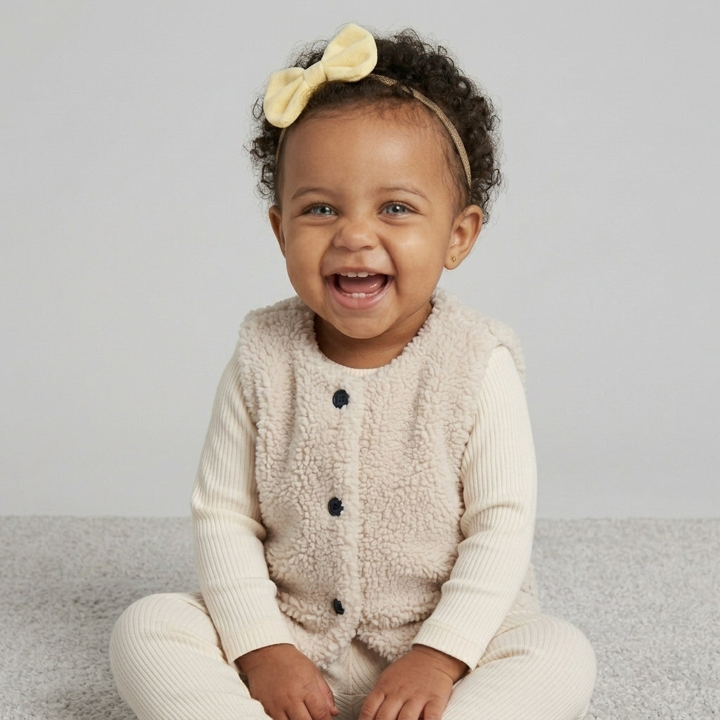 Baby & Kids Teddy Fleece Vest – Sleeveless Autumn Jacket